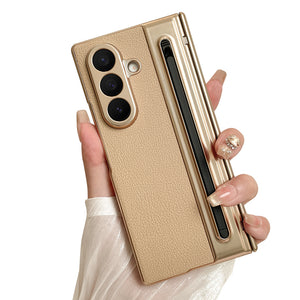 SOKAD - 全城熱賣 - 適用於三星 Galaxy Z Fold7 手機殼 自帶手寫筆和鋼化膜 黑色