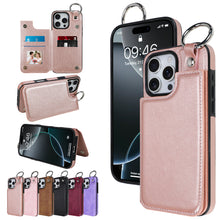 將圖片載入圖庫檢視器 SOKAD - SOKAD - 全城熱賣 - 適用於iPhone 16 Pro Max 錢包手機殼 PU皮革插卡支架保護套 粉色