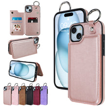 將圖片載入圖庫檢視器 SOKAD - SOKAD - 全城熱賣 - 適用於iPhone 16 Pro Max 錢包手機殼 PU皮革插卡支架保護套 粉色