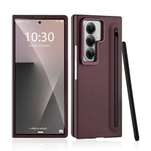將圖片載入圖庫檢視器 SOKAD - 全城熱賣 - 適用於三星 Galaxy Z Fold7 手機殼 自帶手寫筆,鋼化膜和支架 酒紅色