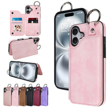 將圖片載入圖庫檢視器 SOKAD - SOKAD - 全城熱賣 - 適用於iPhone 16 Pro Max 錢包手機殼 PU皮革插卡支架保護套 粉色