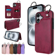 將圖片載入圖庫檢視器 SOKAD - SOKAD - 全城熱賣 - 適用於iPhone 16 Pro Max 錢包手機殼 PU皮革插卡支架保護套 粉色