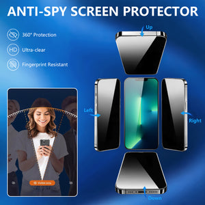 SOKAD - 全城熱賣 - iPhone 13 Pro Max 全屏防摔防偷窺手機膜 熒幕保護貼 玻璃膜 防指紋鋼化膜 手機膜