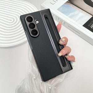 SOKAD - 全城熱賣 - 適用於三星 Galaxy Z Fold7 手機殼 自帶手寫筆和鋼化膜 黑色