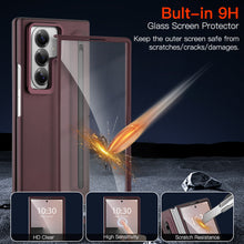 將圖片載入圖庫檢視器 SOKAD - 全城熱賣 - 適用於三星 Galaxy Z Fold7 手機殼 自帶手寫筆,鋼化膜和支架 酒紅色