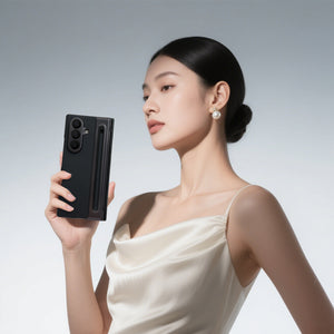 SOKAD - 全城熱賣 - 適用於三星 Galaxy Z Fold7 手機殼 自帶手寫筆和鋼化膜 黑色