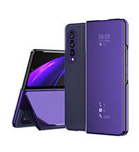 將圖片載入圖庫檢視器 Z Fold 4 3 5G Funda Flip Case For Samsung Galaxy Z Fold 2 W21 Mirror Clear View PU Leather Shell Phone Case Cover W22 Capa