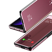 將圖片載入圖庫檢視器 Z Fold 4 3 5G Funda Flip Case For Samsung Galaxy Z Fold 2 W21 Mirror Clear View PU Leather Shell Phone Case Cover W22 Capa
