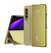將圖片載入圖庫檢視器 Z Fold 4 3 5G Funda Flip Case For Samsung Galaxy Z Fold 2 W21 Mirror Clear View PU Leather Shell Phone Case Cover W22 Capa