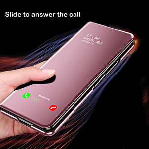 Z Fold 4 3 5G Funda Flip Case For Samsung Galaxy Z Fold 2 W21 Mirror Clear View PU Leather Shell Phone Case Cover W22 Capa
