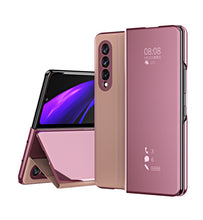 將圖片載入圖庫檢視器 Z Fold 4 3 5G Funda Flip Case For Samsung Galaxy Z Fold 2 W21 Mirror Clear View PU Leather Shell Phone Case Cover W22 Capa
