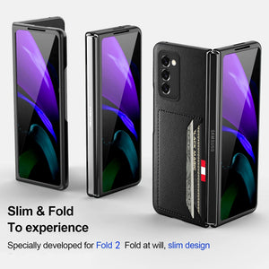 With Card Holder Leather Phone Bag Case for Samsung Galaxy Z Fold 3 4 Fold4 Fold2 Fold3 5G Fold 2 Anti-Scratch Protective Cover