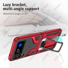 將圖片載入圖庫檢視器 Z Flip3 5G Armor Shockproof Bracket Case for Samsung galaxy Z Flip 4 3 Case For Samsung Z Flip 3 Magnet Car Holder stand Cover