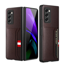 將圖片載入圖庫檢視器 With Card Holder Leather Phone Bag Case for Samsung Galaxy Z Fold 3 4 Fold4 Fold2 Fold3 5G Fold 2 Anti-Scratch Protective Cover