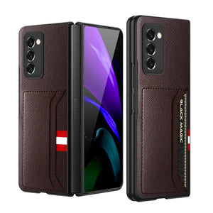 With Card Holder Leather Phone Bag Case for Samsung Galaxy Z Fold 3 4 Fold4 Fold2 Fold3 5G Fold 2 Anti-Scratch Protective Cover